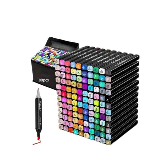 Plumones Touch de 80 Piezas Marcadores Doble Punta Colorear Arte